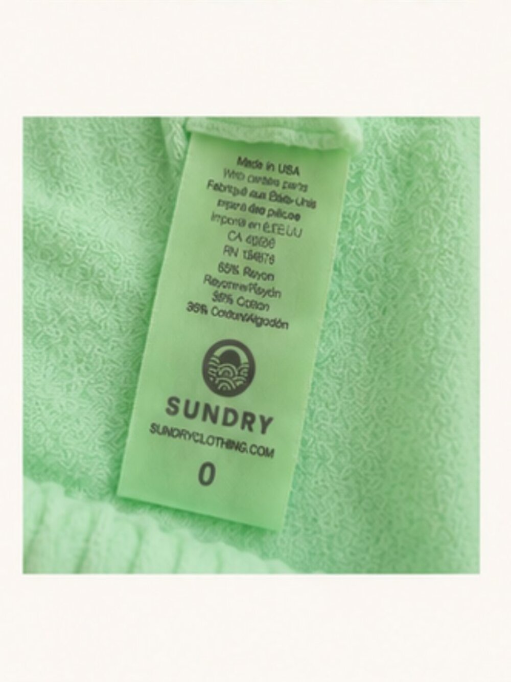 Sundry Neon Mint Lounge Jogger Pants 0 | Quiet Luxury Resort Loungewear - Picture 7 of 9